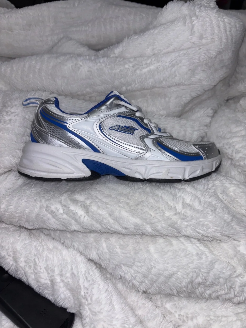 Avia Silver and Blue Running Shoe